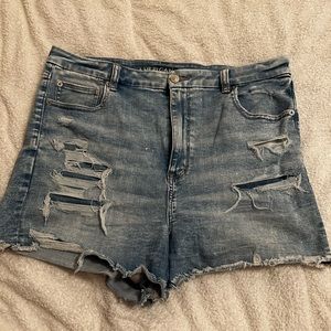 Like New American Eagle Ne(X)T level Curvy High waisted denim short in size 16.